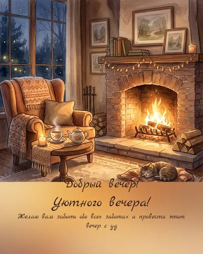 Добрый вечер! Уютного вечера! — evening tea 04